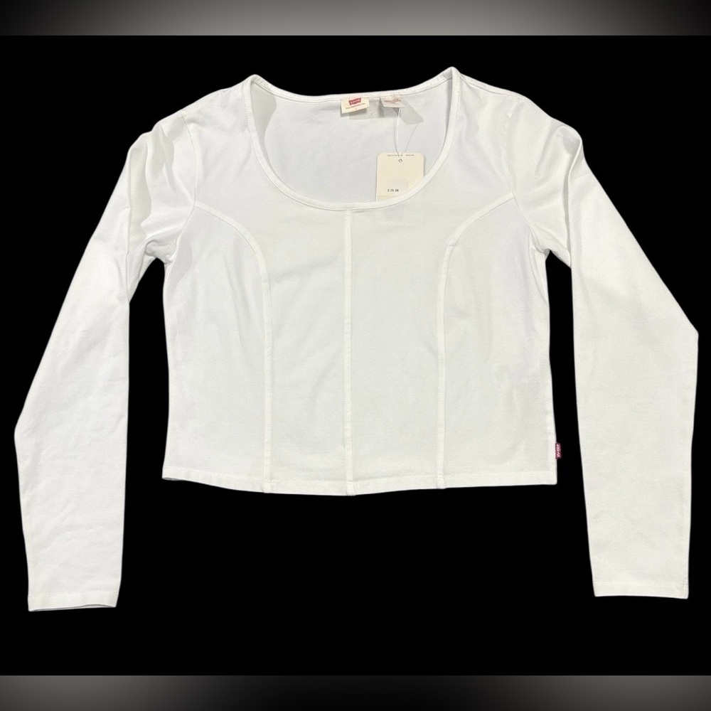 Levi's Classic White Long Sleeve Top